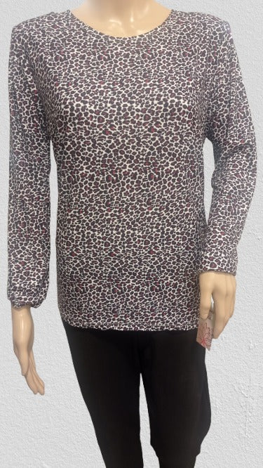 Blusa print tonos lila